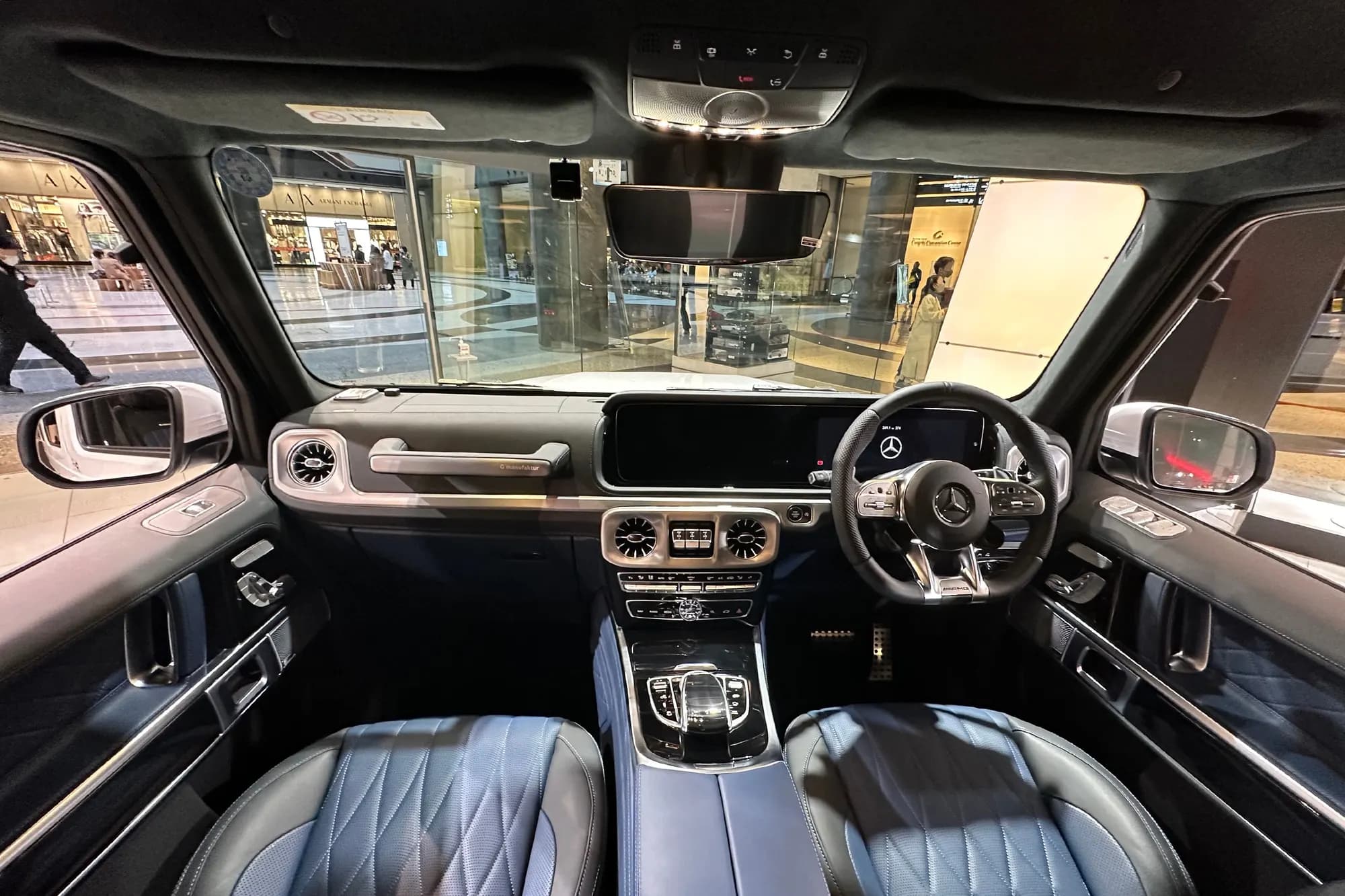 Mercedes-AMG G 63 interior with black leather and widescreen dashboard